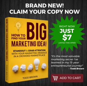 Big Marketing Idea Book by Todd Brown