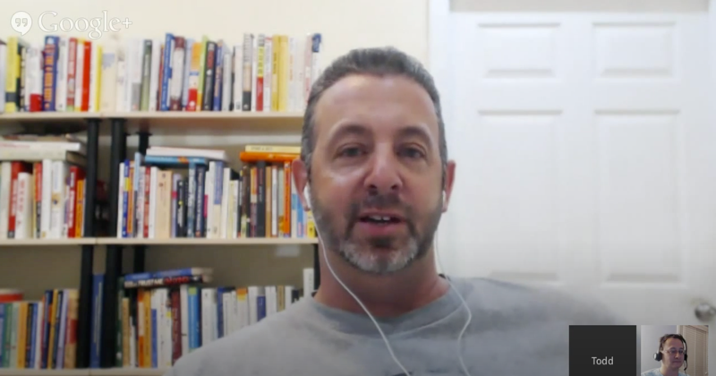 Todd Brown first Google Hangout