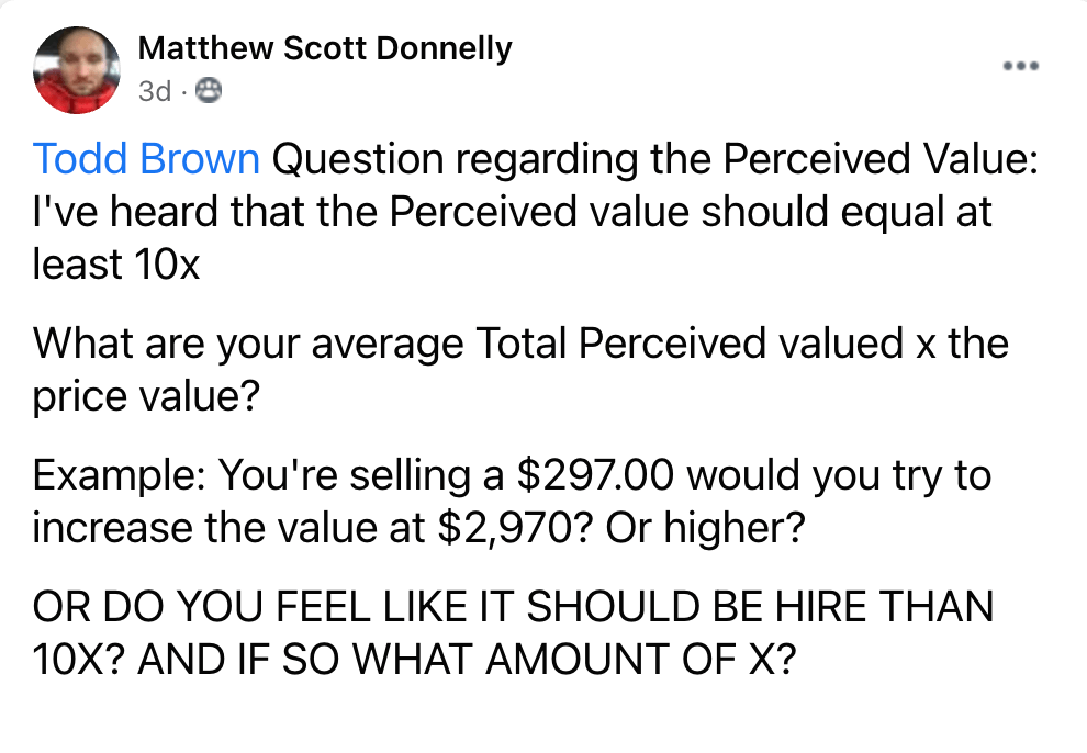 Marketing Question for Todd Brown