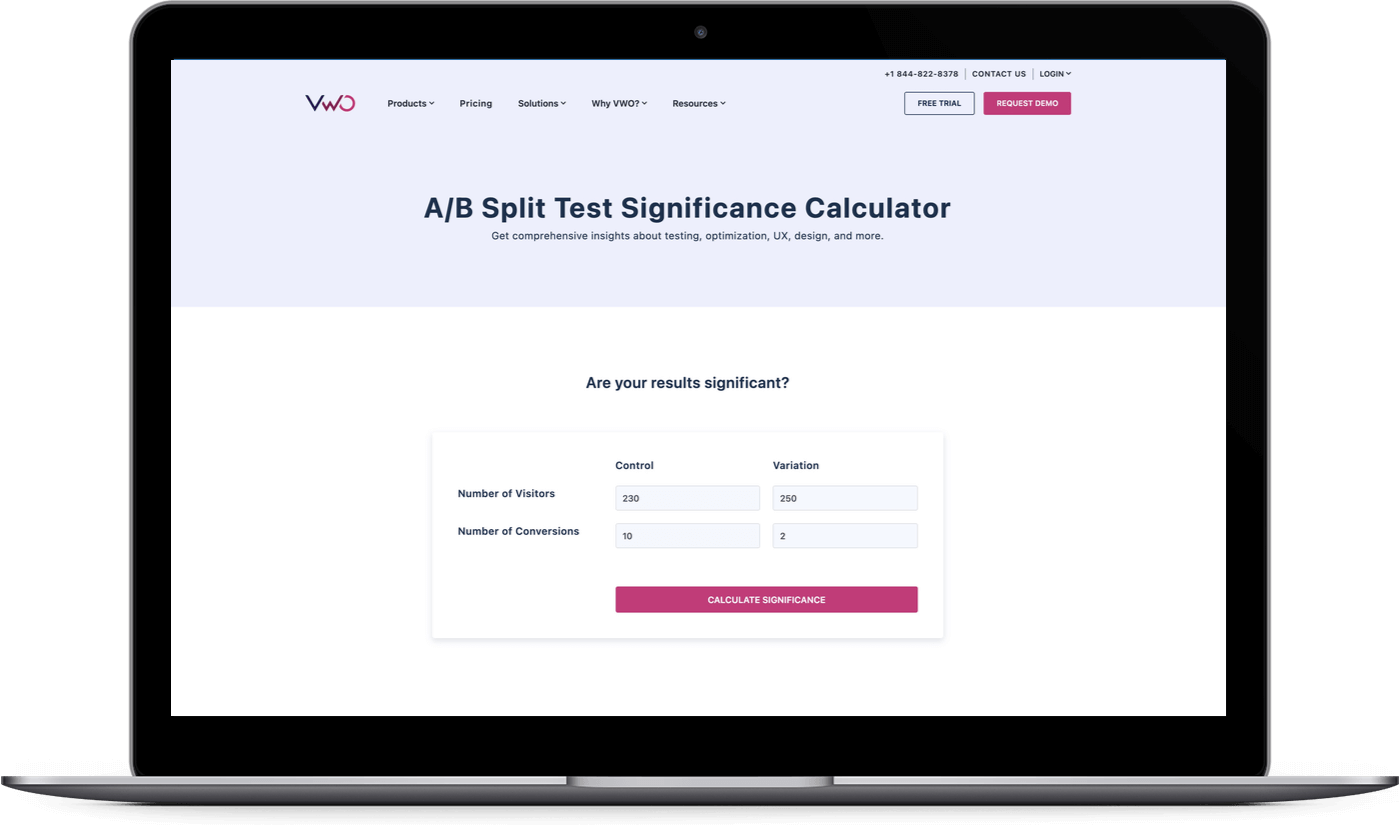 Split Test Significance Calculator